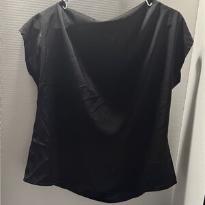 Classic Black Women's Cap-Sleeve Top